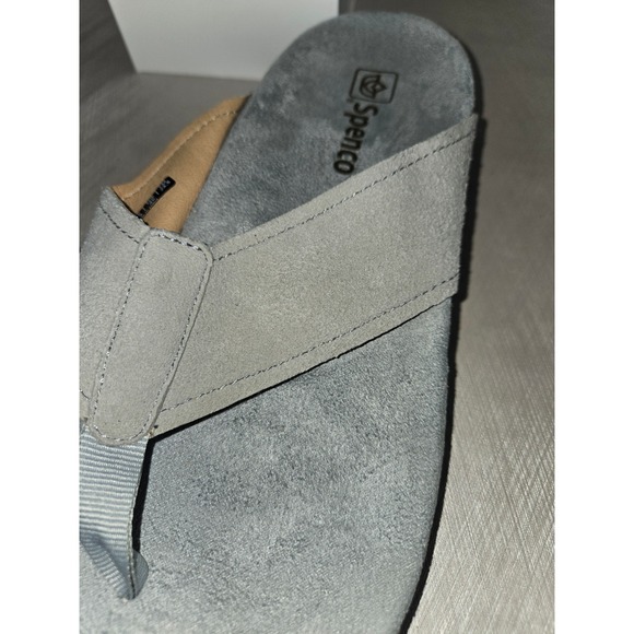 Spenco Women Gray Suede Flip Flop Sandals Comfort Orthotic Size 9 - Picture 12 of 14